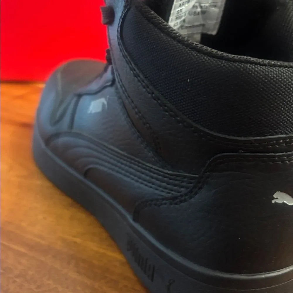 Puma Black Front Court Mid Safety Comp Toe Slip Resistant Size 10